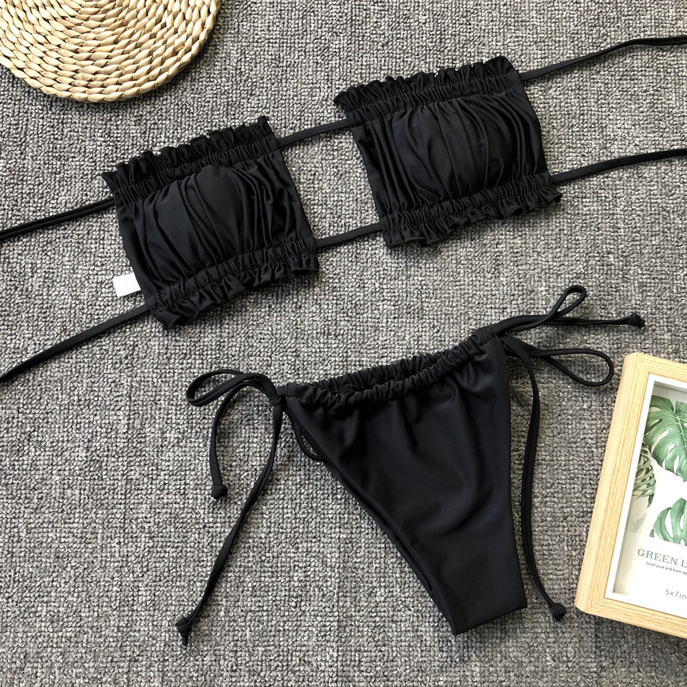 Sexy Pleated Hollow Bikini NSDA21240