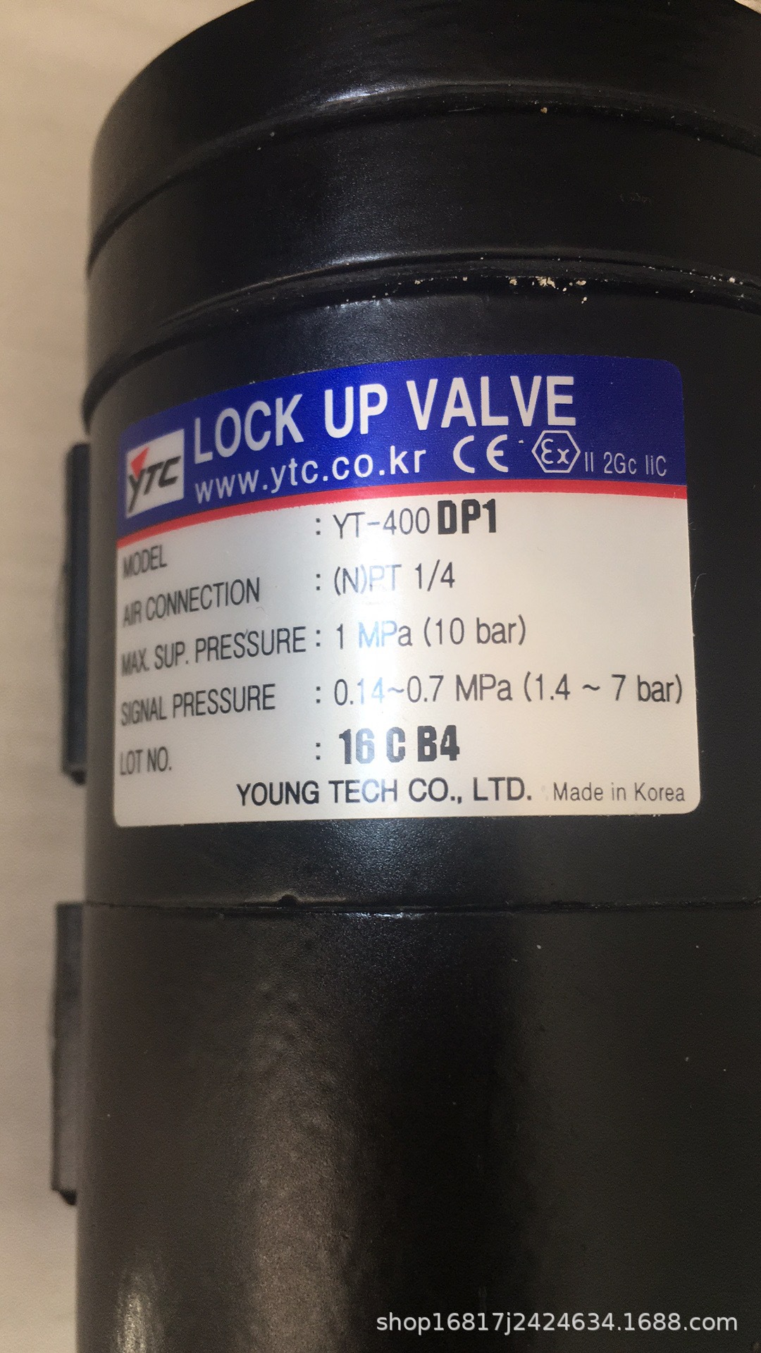 LOCK UP VALVE原装正品韩国永泰YTC双作用气锁阀YT-400DP1锁止阀