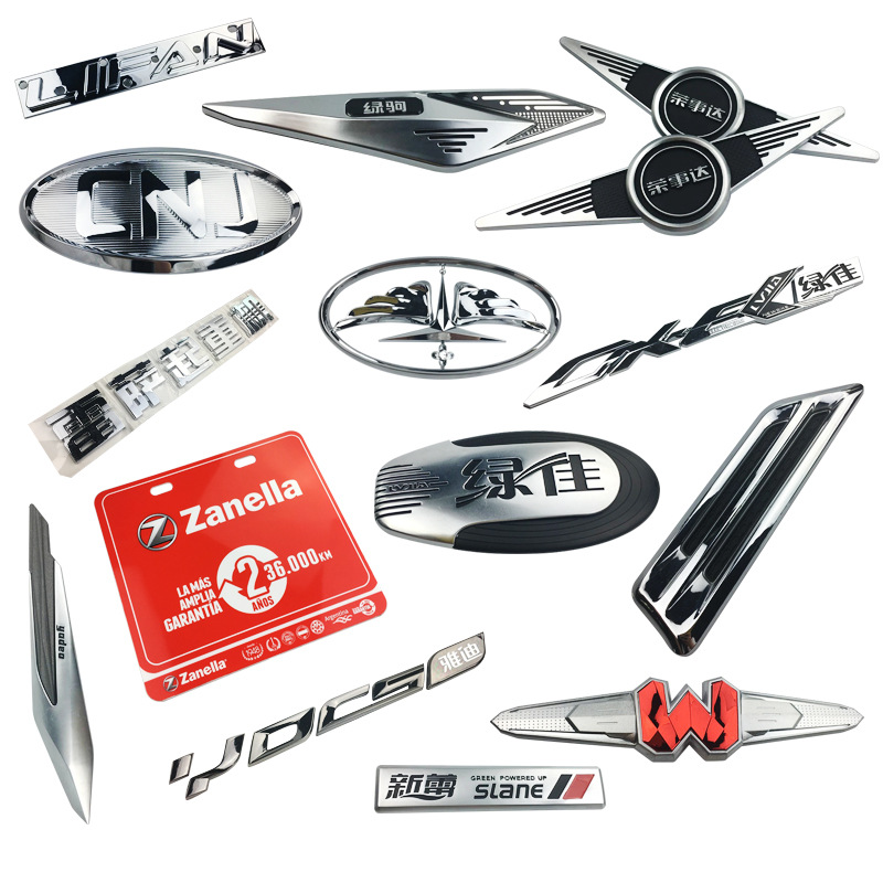 厂家批发注塑加工塑料ABS立体电镀汽车车标 电动车硬标牌塑胶电镀