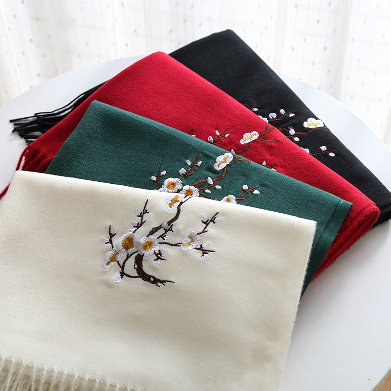 solid scarf made of faux fur
