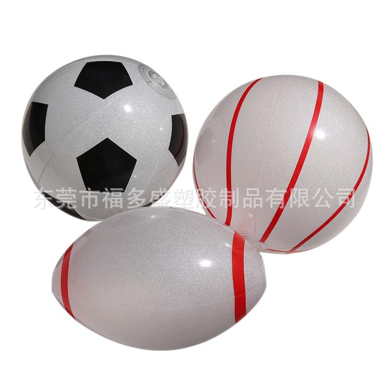 Manufacturers Supply PVC Inflatable Ball Inflatable Sequin Football Inflatable Luminous Basketball Inflatable Luminous Rugby