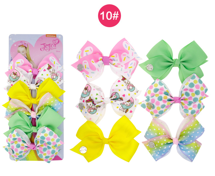 Fashion Cartoon Unicorn Bow Knot Cloth Hair Clip 1 Set display picture 4