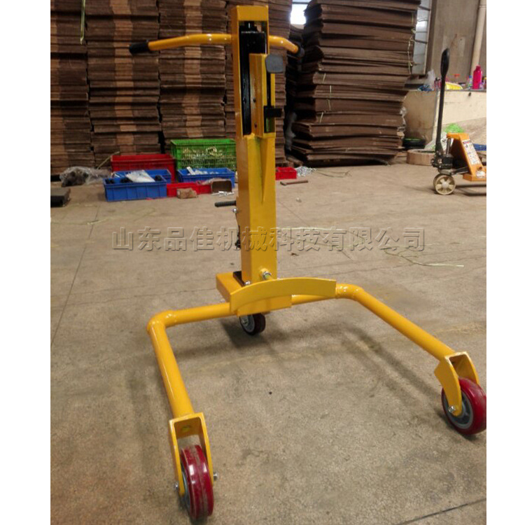 液压型油桶搬运车 物流站仓库用双轮堆高车 油厂用油桶提升工具