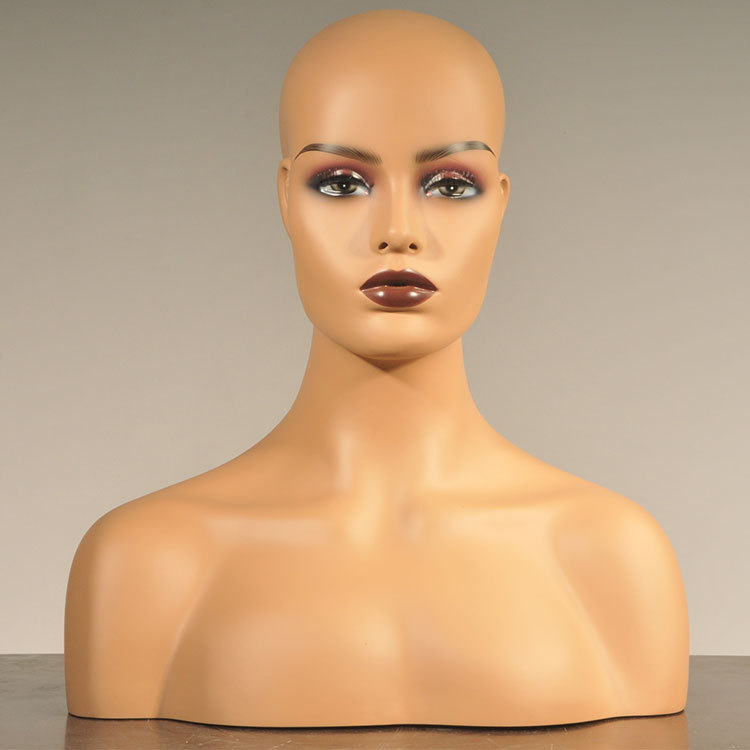 Half-length mannequin head wig hat scarf...