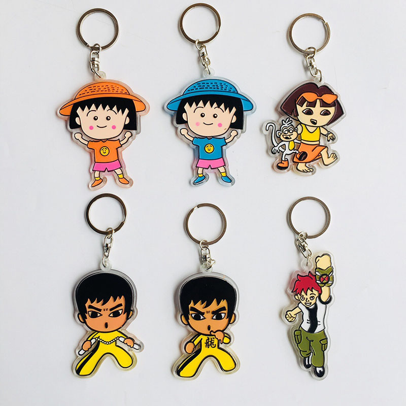 Maruko Cartoon Acrylic Keychain Student Bag Pendant Keychain Pendant