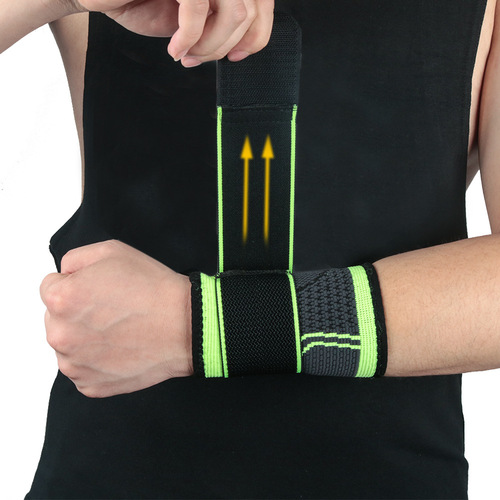 Adjustable pressurized sports wristbands for men and women's wrists basketball badminton gym training sweat-absorbent anti-sprain bandage