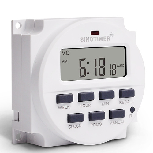 TM618N programmable timer switch with 7-day timer, automatic cycle on/off, passive output