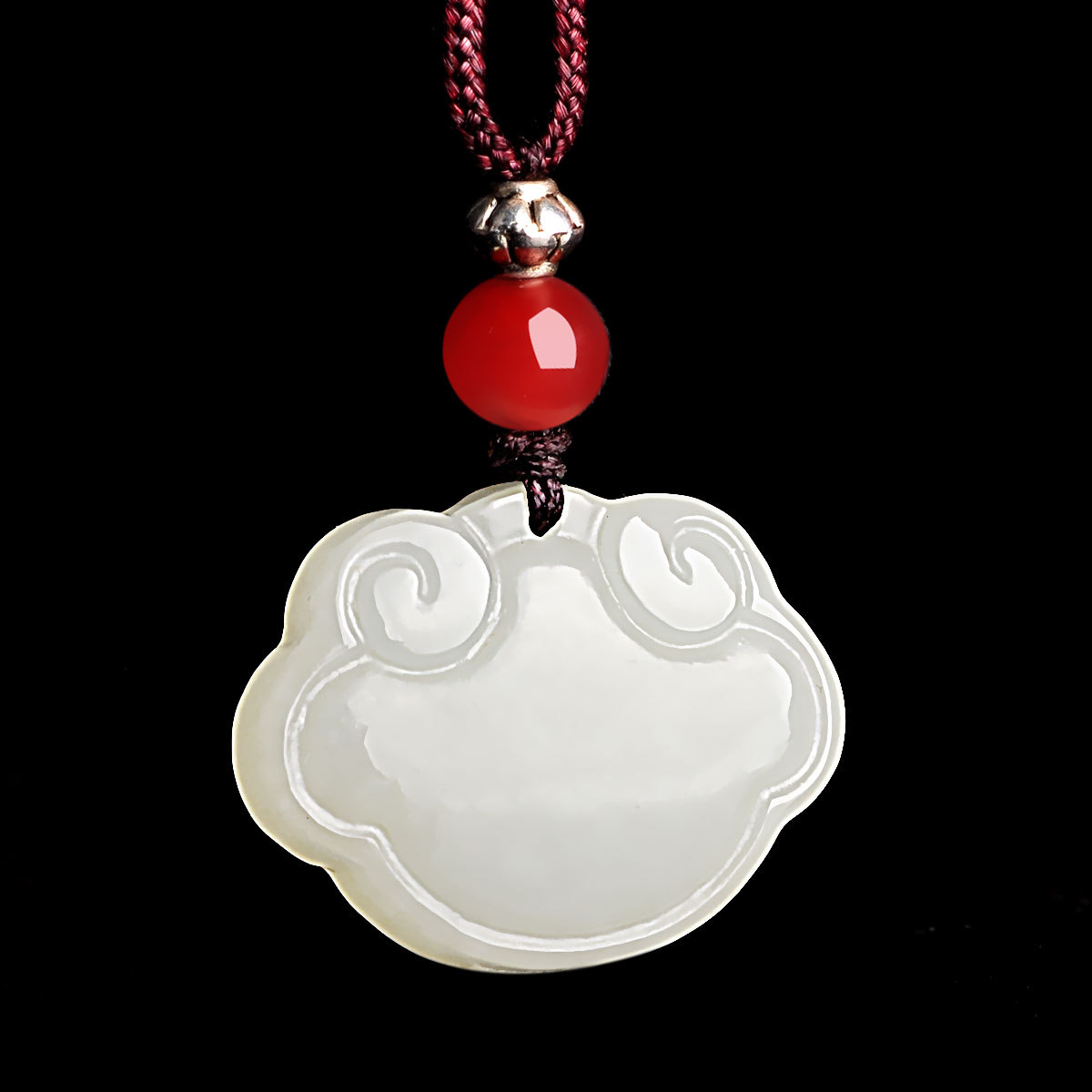 玉器工艺品厂家货源一件代发玉石新疆和田玉白玉宝宝锁吊坠