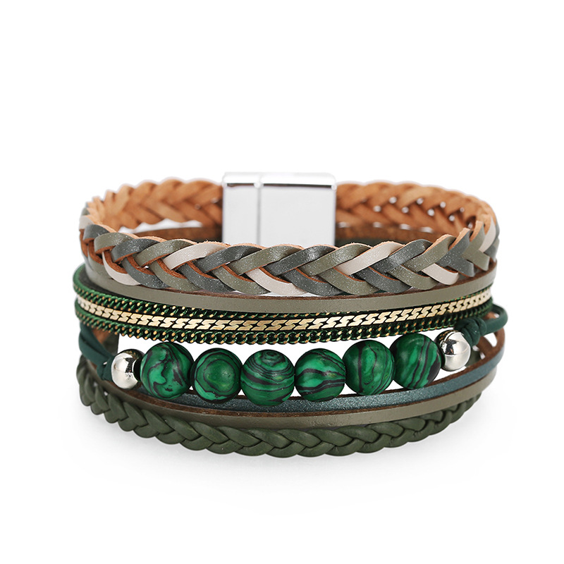 Bohemian Style Multilayer Woven Leather Bracelet