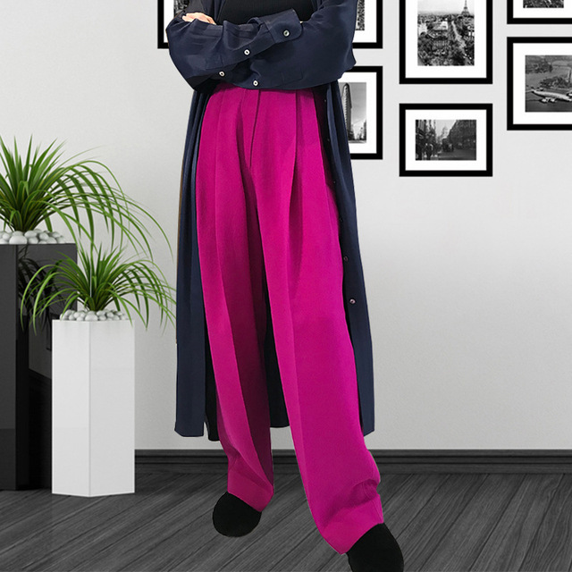 High-waisted Slim Broad-legged Pants Fashionably Thickened Pants 