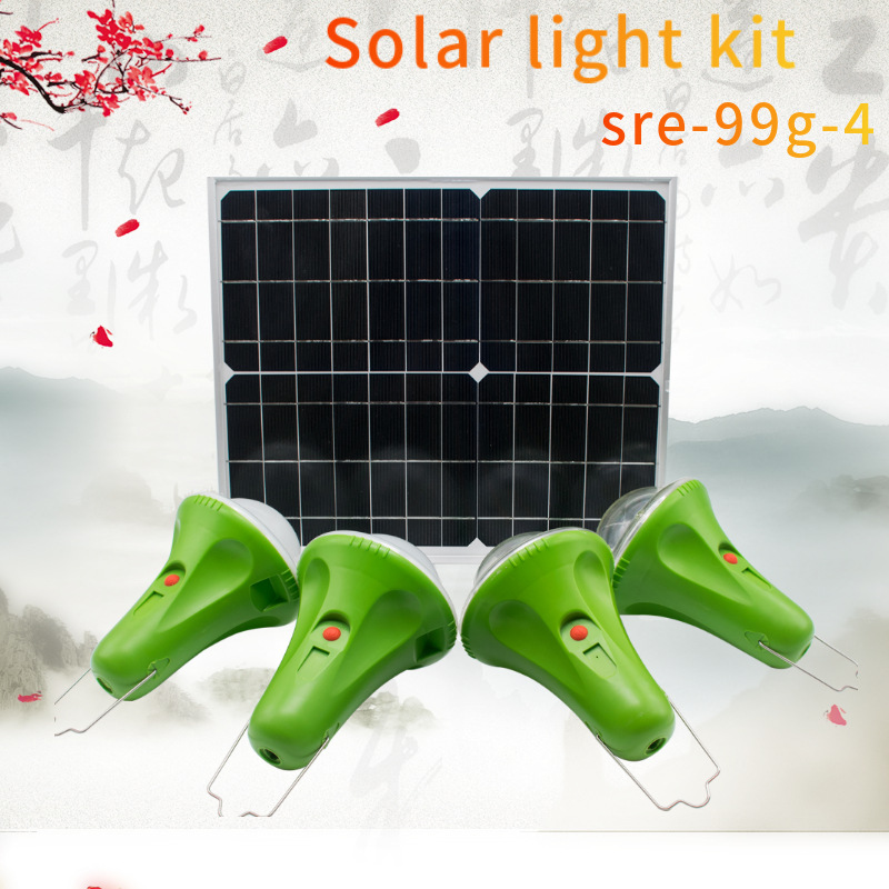 upgrade new pattern One to four solar energy electricity generation system mobile phone charge equipment Mountains Meet an emergency Lighting