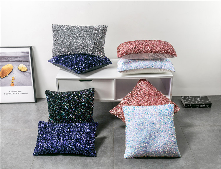 Housse de coussin décorative pour canapé, motif floral, broderie colorée, couleur unie, style nordique_voghion.com