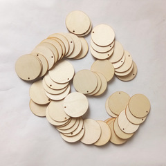 Factory wholesale wooden craft DIY laser-cut circular discs—scene props, home decor items, and small round wooden pieces
