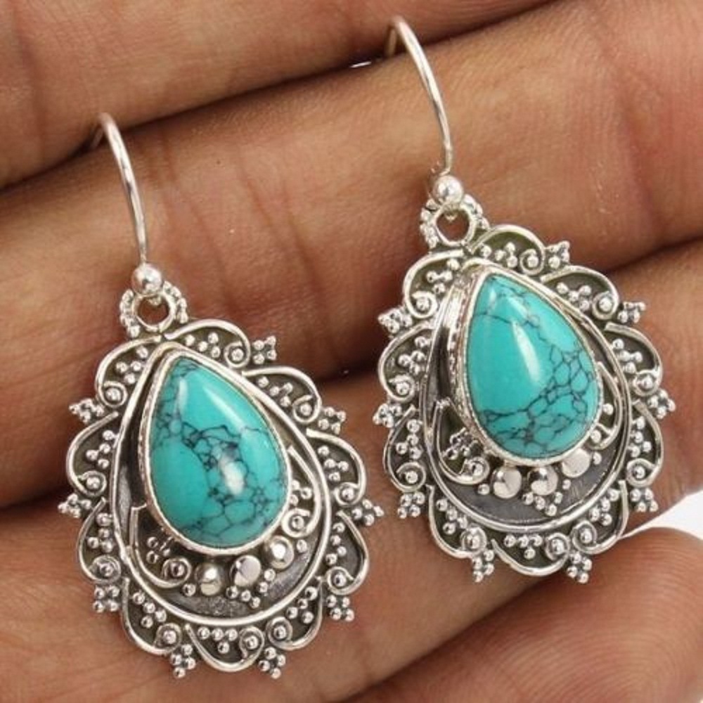 Turquoise stone inlay
