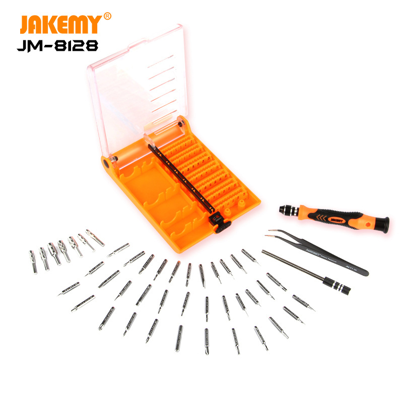 JM-8128亚马逊45件套铬钒钢螺丝刀套装 苹果手机电脑眼镜钟表工具