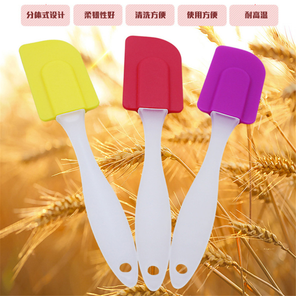 烘焙工具 分体式红色耐高温硅胶刮刀 蛋糕奶油搅拌刮刀 厨房用品-阿里巴巴