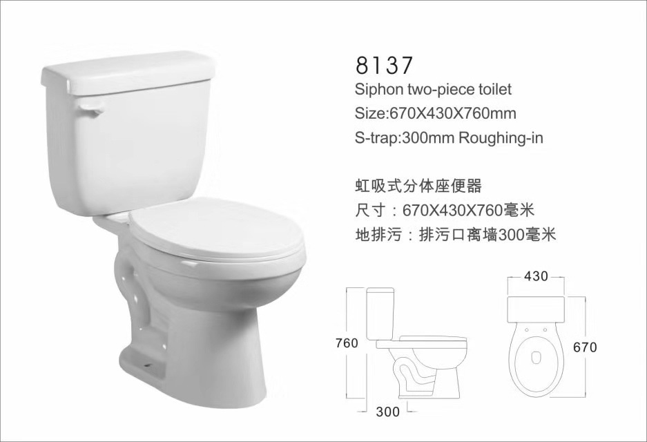 Manufacturer wholesale siphonic split toilet, ceramic seat toilet, simple flush toilet, household flush toilet undefined