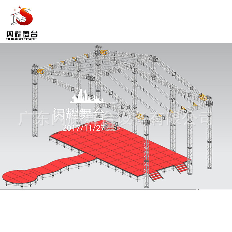 厂家批发活动块装户外婚庆铝合金桁架灯光架TRUSS龙门广告架