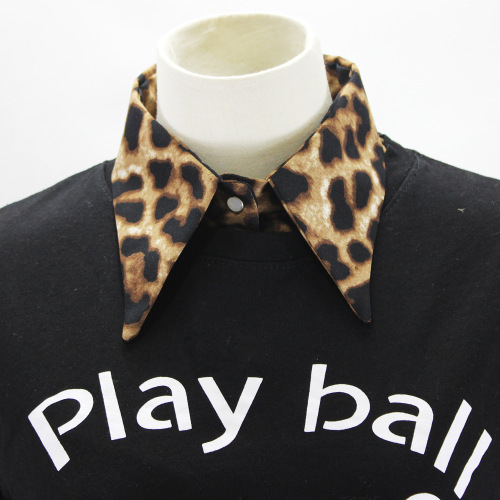 Fake collar Detachable Blouse Dickey Collar False Collar Leopard Print Shirt fake collar long pointed collar sweater collar