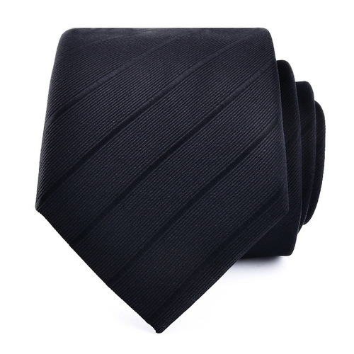Men's Formal Business Tie 8CM Wedding Red Business Wear Group Black Stripe Factory Wholesale Work