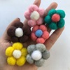 Brand plush wool felt flower-shaped, cute earrings, hair accessory, phone case, flowered