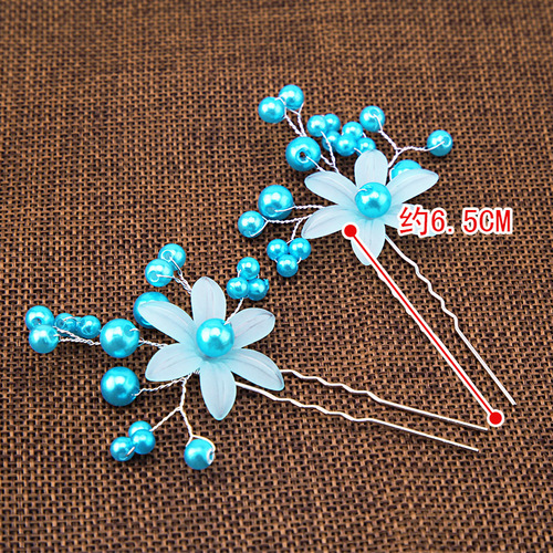 chinese hanfu hair accessory for girls Children all sky star U-shaped pearl hairpin Chinese girl Chinese hanfu headdress