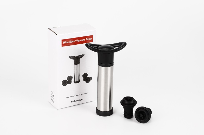 Tapón de vino/champán de acero inoxidable con bomba de vacío, venta directa