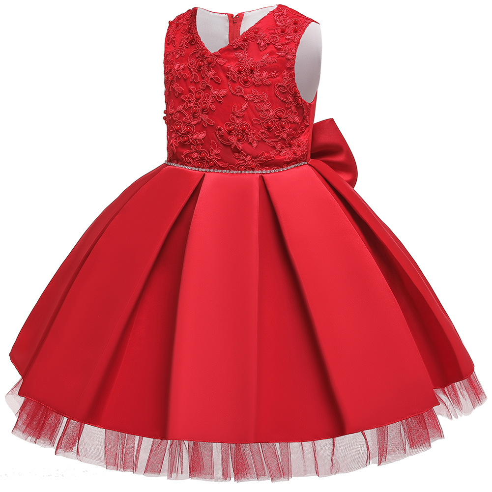 Européen Et Américain Nouveaux Enfants Robe De Filles Princesse Pettiskirt Fleur Fille De Mariage Robe Enfants Robe display picture 1