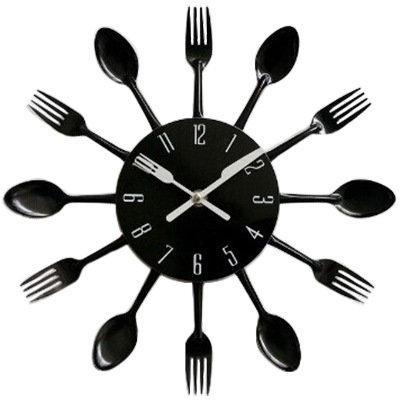 Comedor de estilo europeo de metal sala de estar creativa Reloj de pared mudo reloj de cuarzo hogar simple reloj montado en la pared arte Reloj de pared