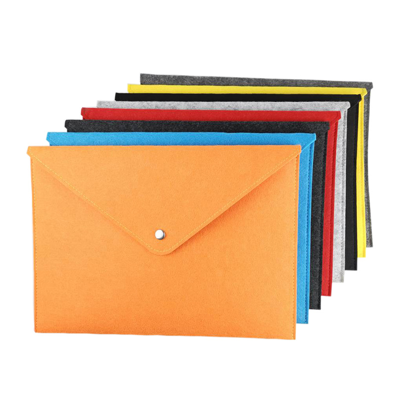 毛毡A4会议文件袋包 耐磨实用毛毡资料包  毛毡办公文件夹包