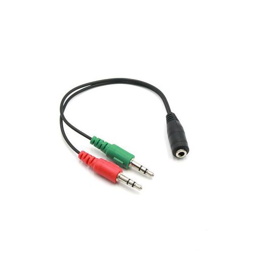 3.5MM two-in-one audio adapter cable headset red and green PVC outer cover notebook one-in-two audio adapter cable