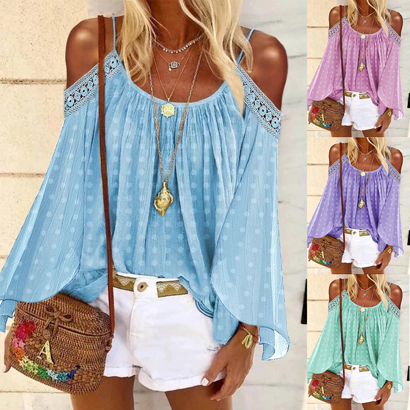 Fc6582022 Summer European and American Style Bohemian Off-Shoulder Sexy Tank Top Fashion Camisole Versatile for Women