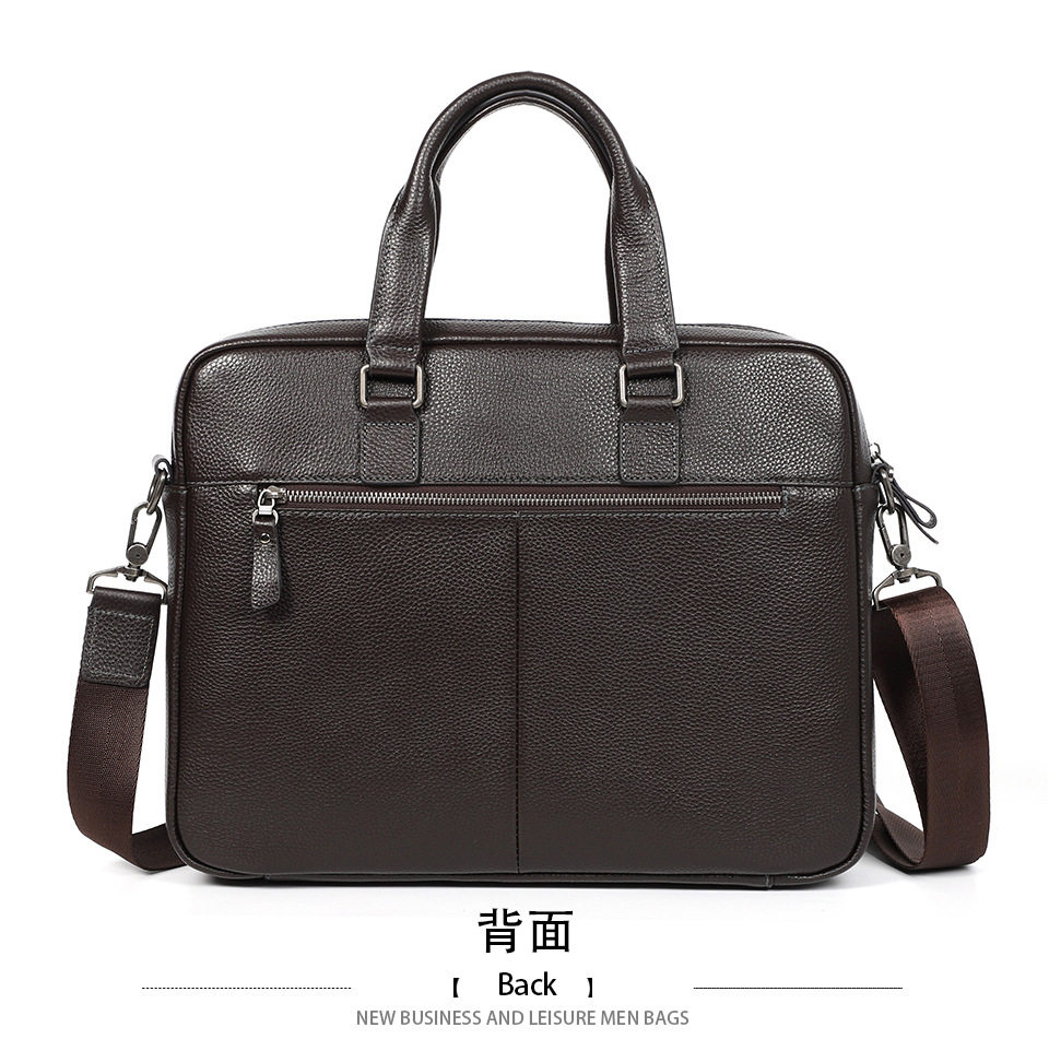 Túi xách tay nam da bò lớp đầu 28×38×8 cm kiêm túi đeo chéo, đựng laptop 13 inch — Màu cà phê, Màu xanh lam, Màu đen chi tiết 23