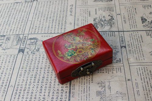 Antique 5-level beech wood abacus with flower and bird pattern wooden box, retro abacus, gift for foreigners, Chinese style gift