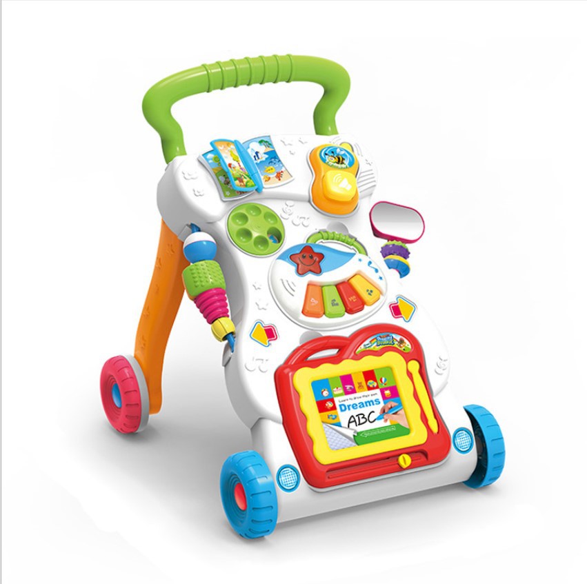 跨境 厂家直销 皇儿婴儿学步车防侧翻手推车多功能音乐助步车详情图1