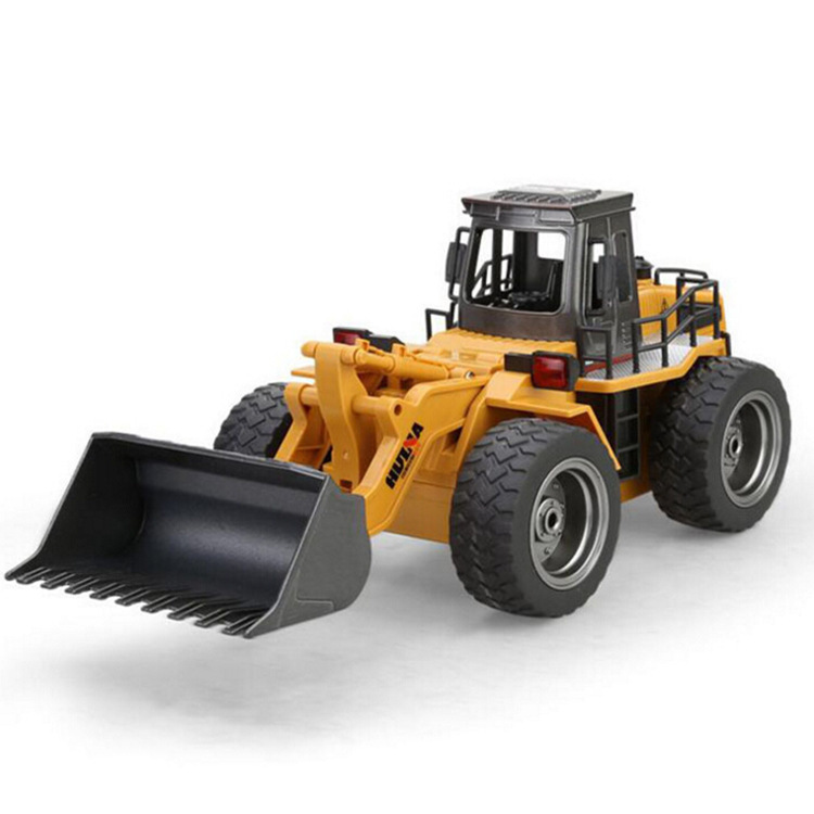 汇纳1520合金推土工程车1:18六通道装载机挖掘机沙滩玩具模型玩具