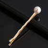 Hairgrip with bow from pearl, Korean style, simple and elegant design