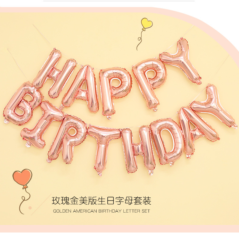 Fashion Happy Birthday Balloon Decoration Set display picture 1