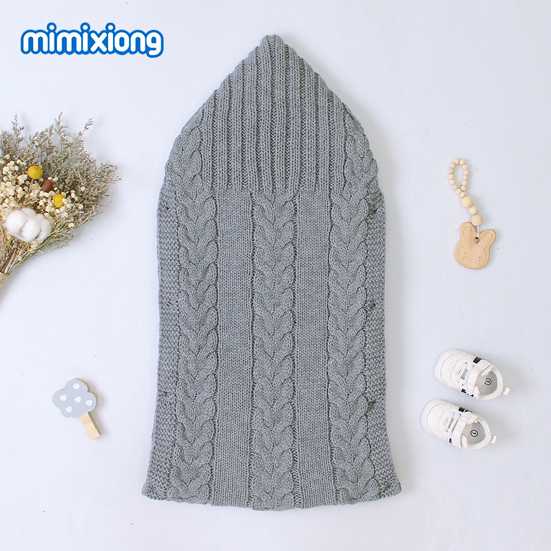 ins热卖款新生儿纯色睡袋毛毯包裹层婴儿睡袋