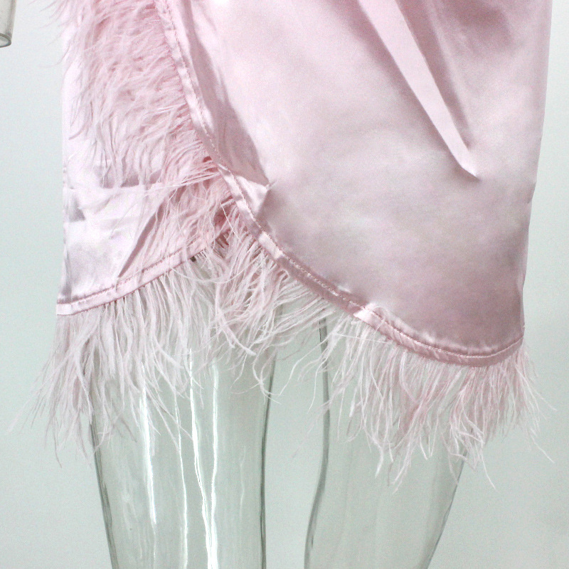 feather stitching backless party dress NSYI10440