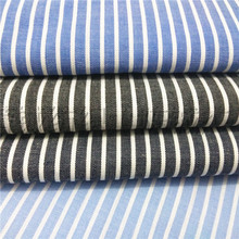 條紋面料全棉 常年現貨藍白條襯衫面料 藍色條紋面料全棉襯衫布