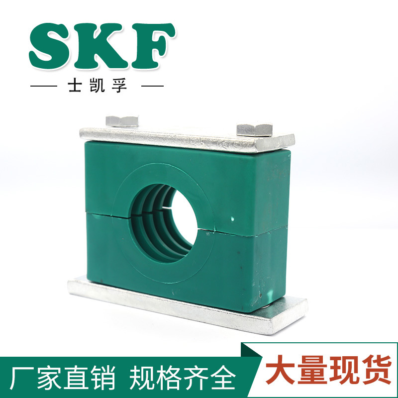供应塑料管卡 重型塑料管夹 尼龙管夹 双螺栓单孔不锈钢管夹