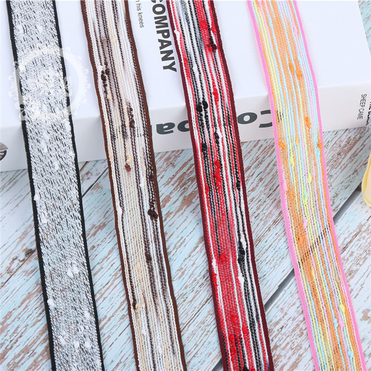 2.5CM网装韩国织带民族风花边帽带领口DIY服装辅料织带厂家批发