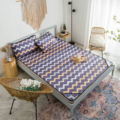 厂家直销天丝矿石纤维软席天丝可折叠水洗空调软席单双人凉席批发