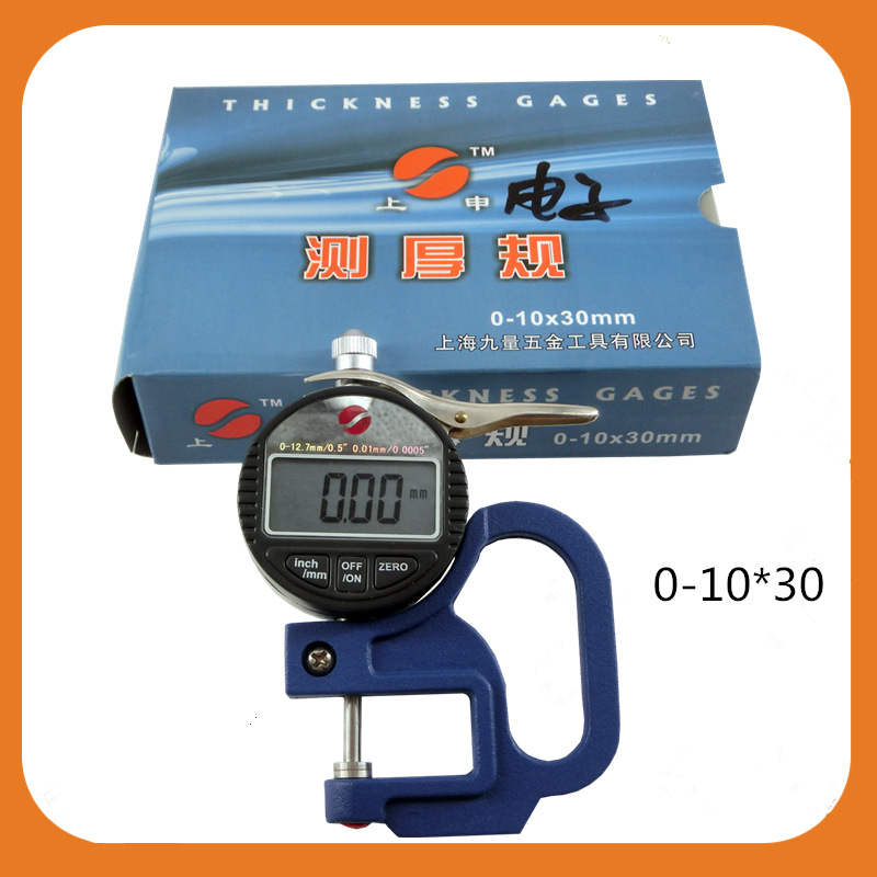 上海上申九量电子数显测厚规0-10*30 0-10*120 钢管薄膜 测厚仪