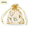 Spot supply 13*18 love ribbon beam pocket/European yarn net yarn bag/snow yarn candy packaging bag