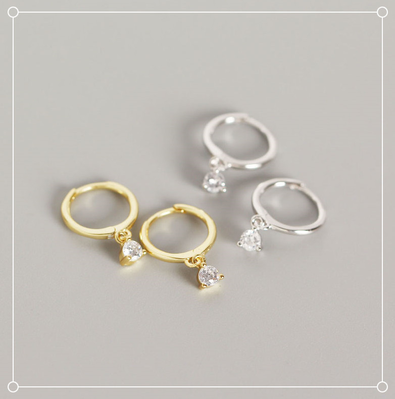 Geometric Fashion Gem Plating Earrings display picture 1