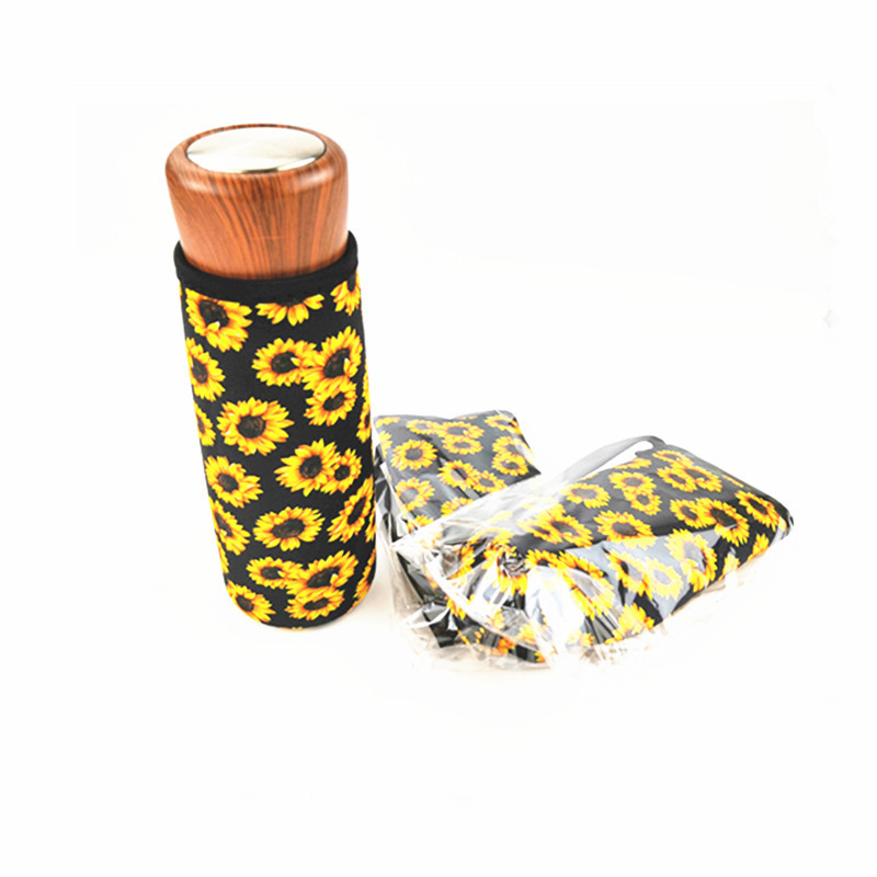 厂家现货潜水料向日葵水瓶套  太阳花保温杯袋 奶瓶玻璃杯套