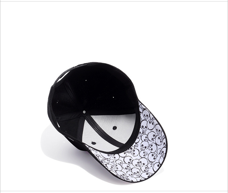 Black Skull Embroidered Baseball Cap 4