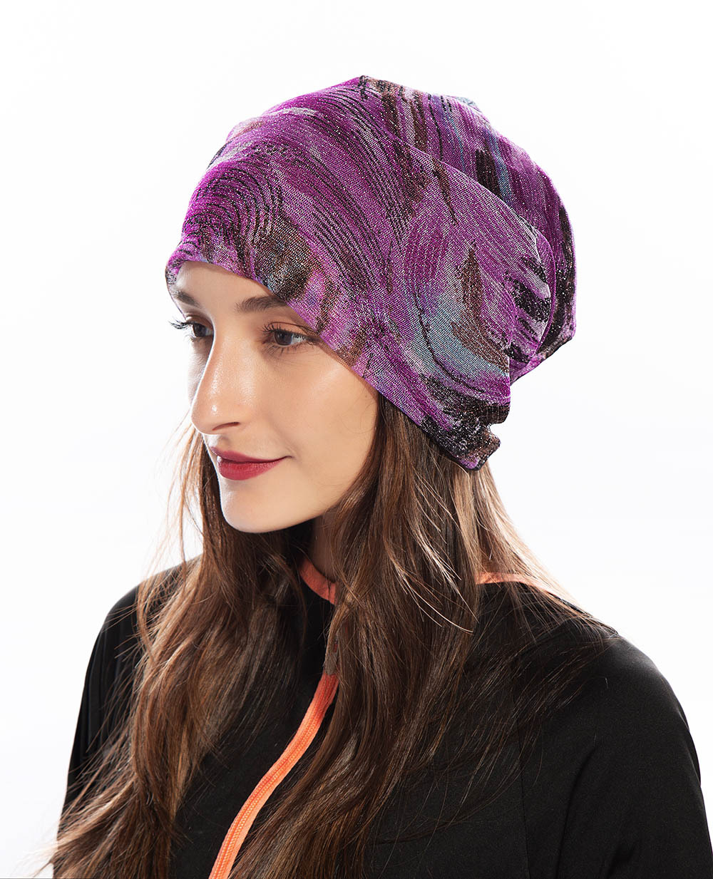 Spring Fashion New Hooded Cap Casual Hat Indoor Sleeping Cap Printed Bohemian Loose Female Hat display picture 16